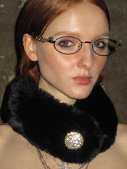 PROD 2024-2 Black / One size / In-stock Faux Fur Scarf /Black