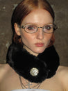 PROD 2024-2 Black / One size / In-stock Faux Fur Scarf /Black