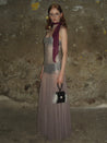 PROD 2024-2 Lace color-block tulle Dress /Apricot