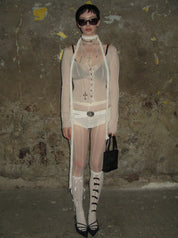 PROD 2024-2 Sequined Mini Shorts /White