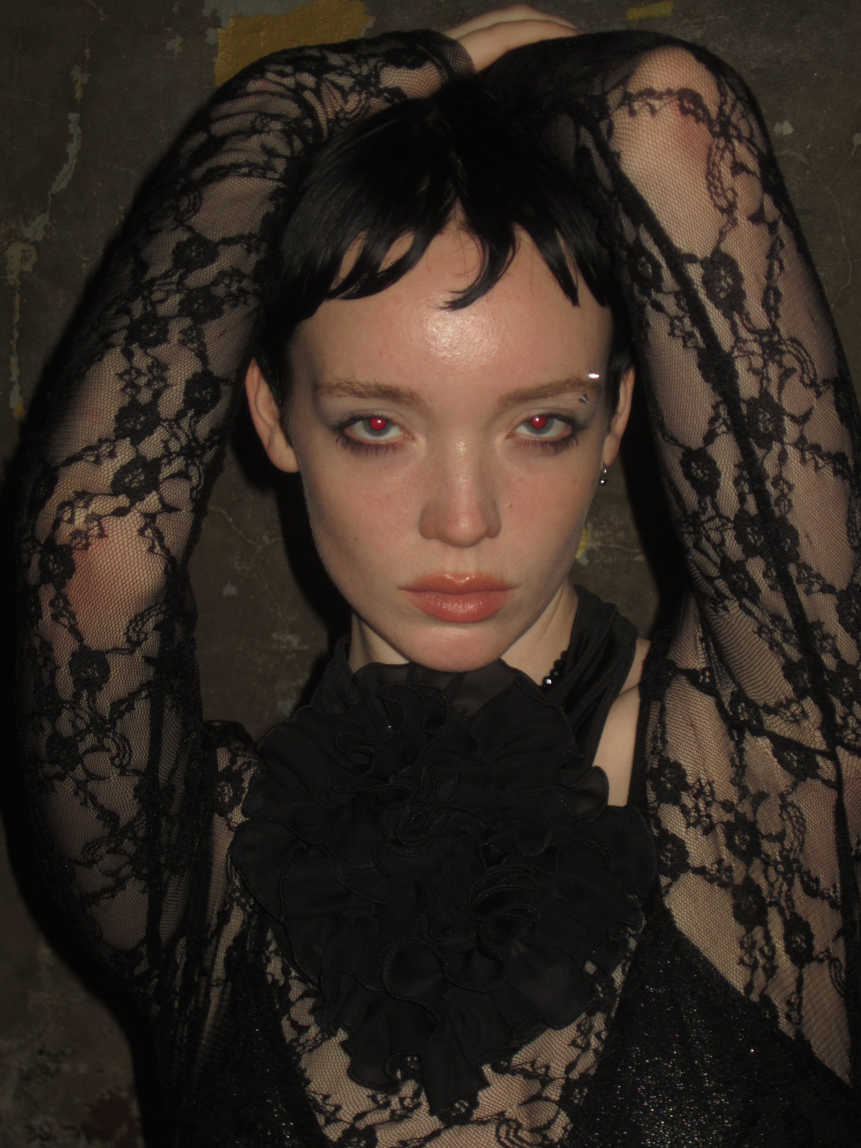 Sheer Lace Long Sleeve /Black – PROD