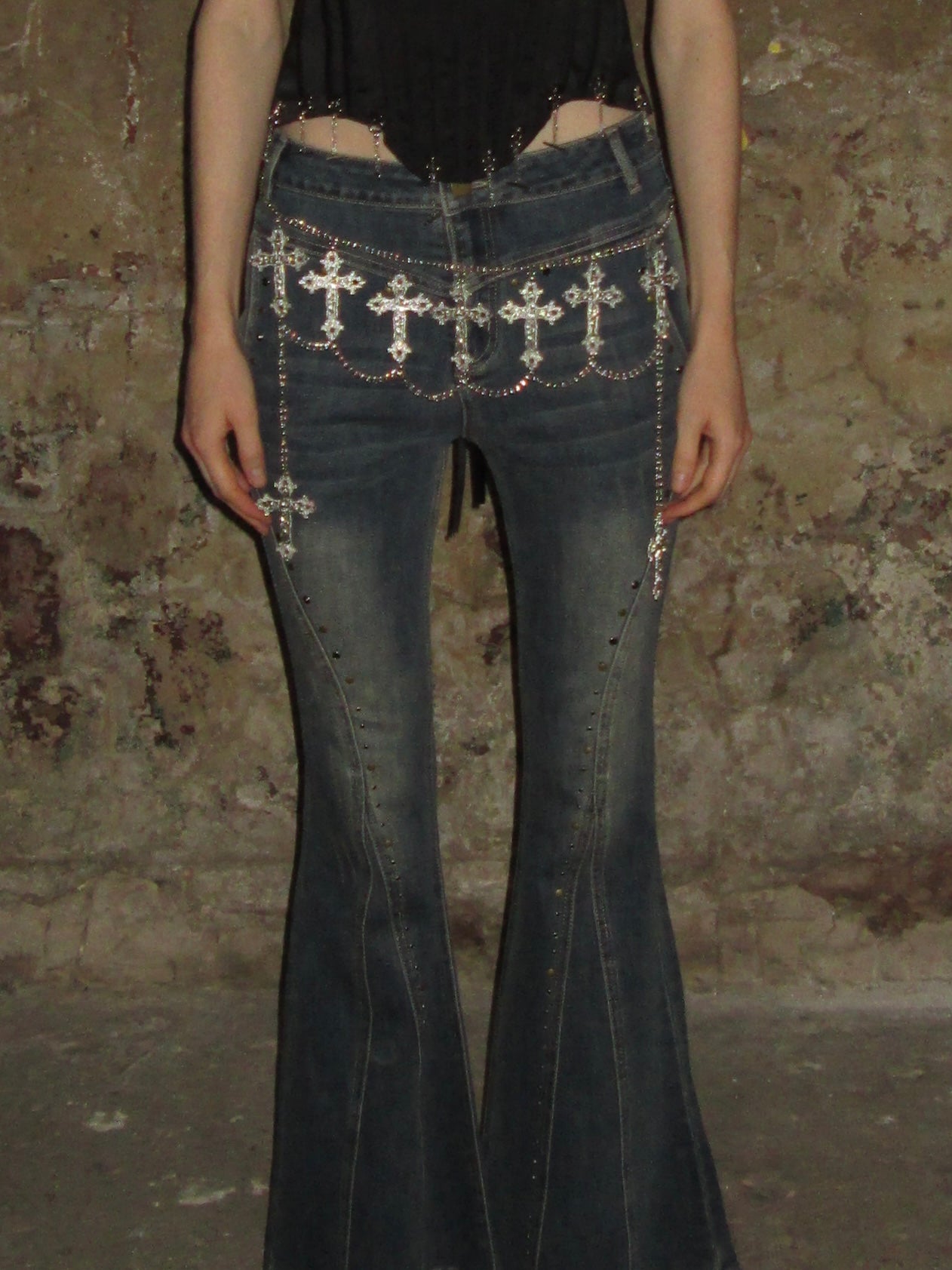  In-stock Cross Waist Chain