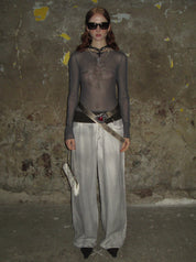 PROD 2024-2 Washed Distressed Gray-white Jeans