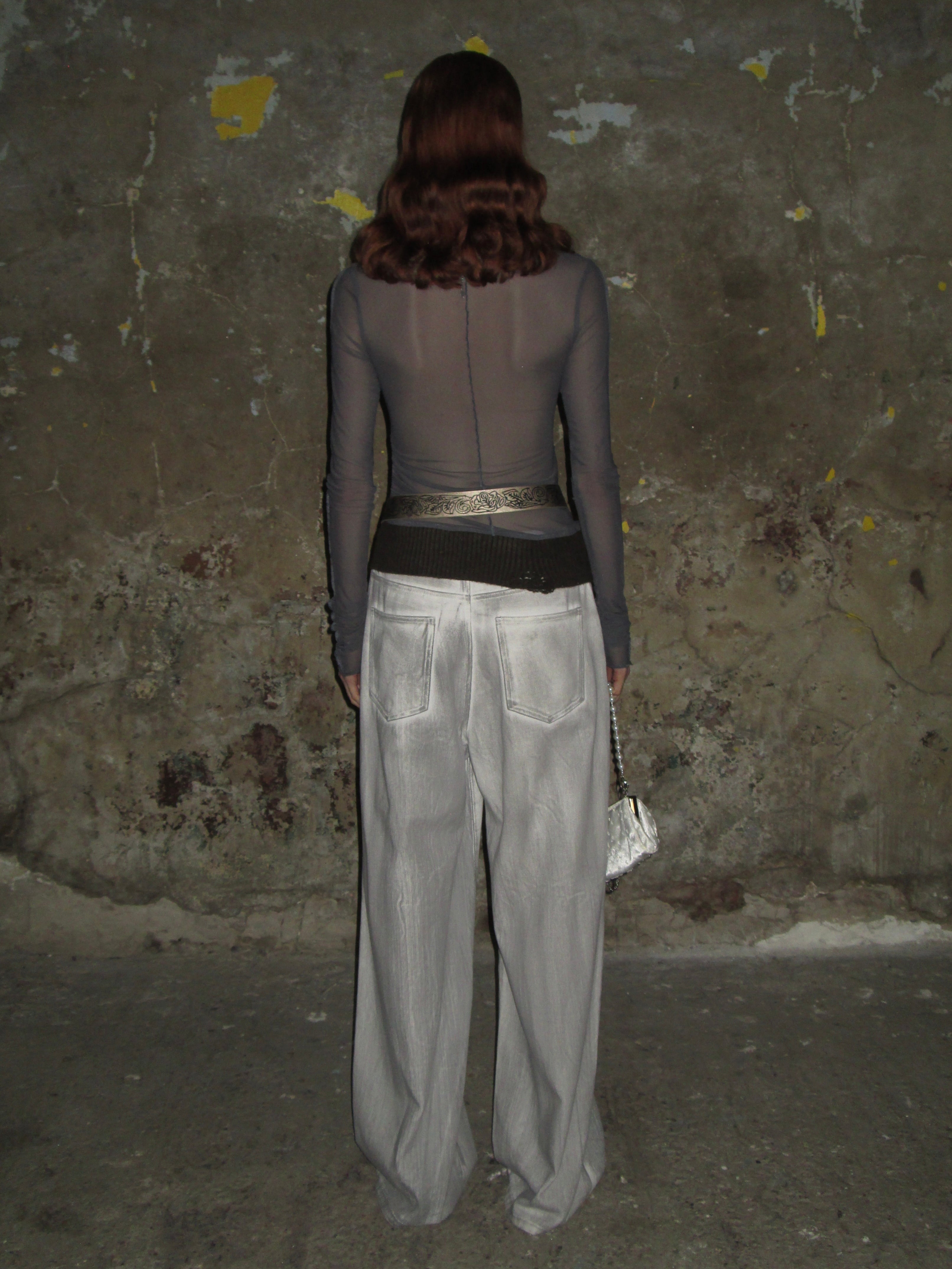 PROD 2024-2 Washed Distressed Gray-white Jeans