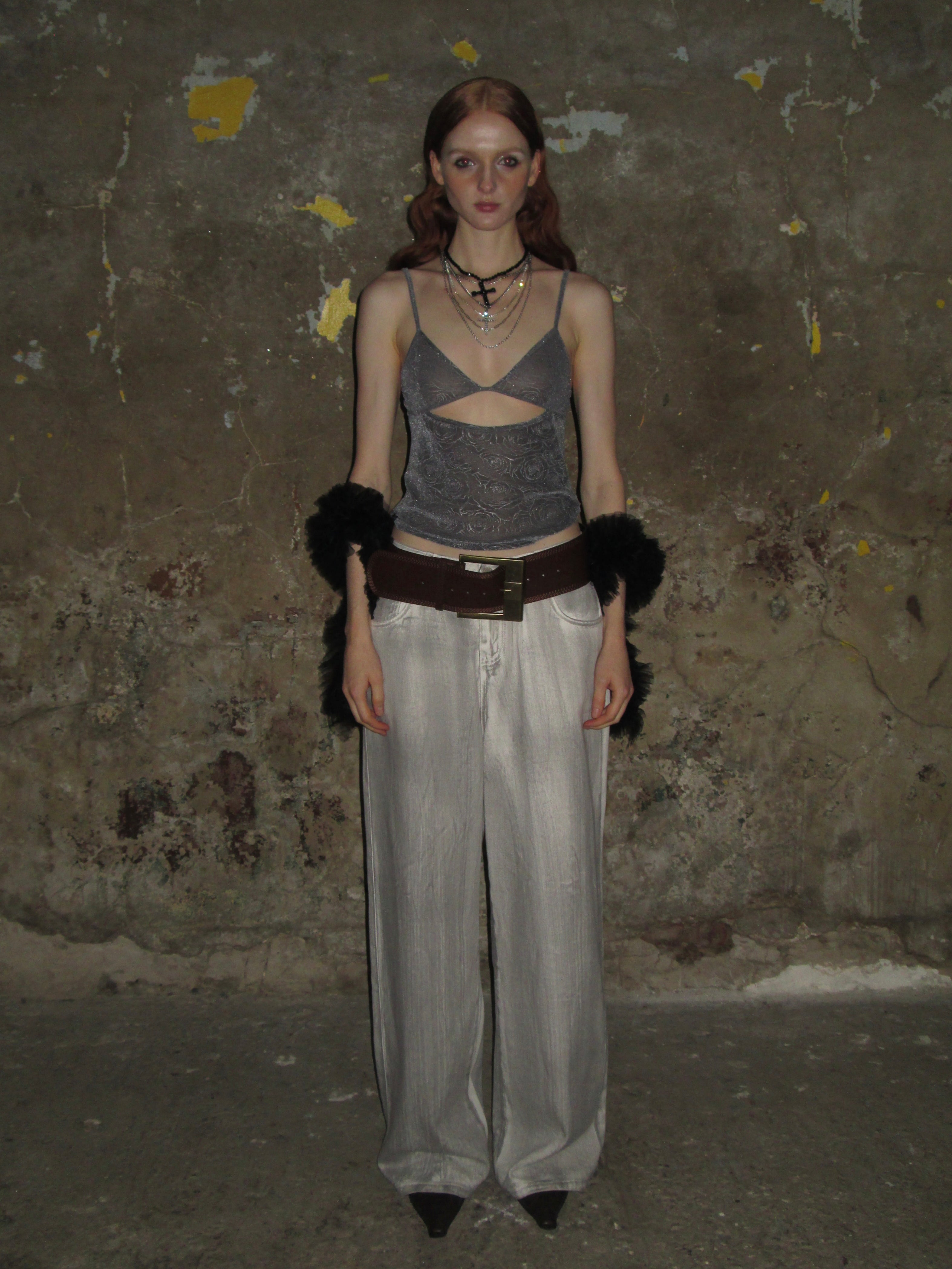 PROD 2024-2 Washed Distressed Gray-white Jeans