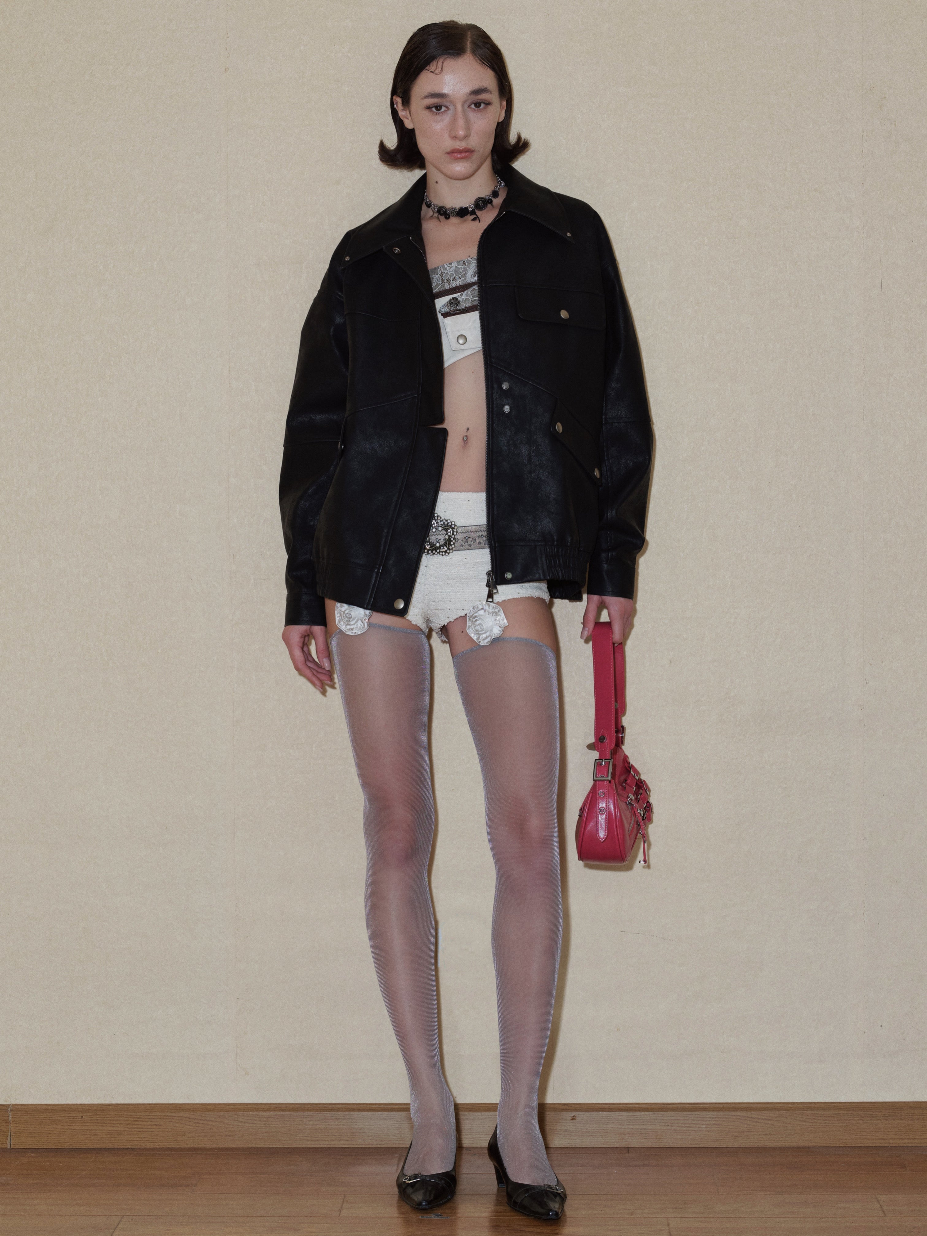 PROD 2024 Pre-spring Black Classic Faux Leather Jacket