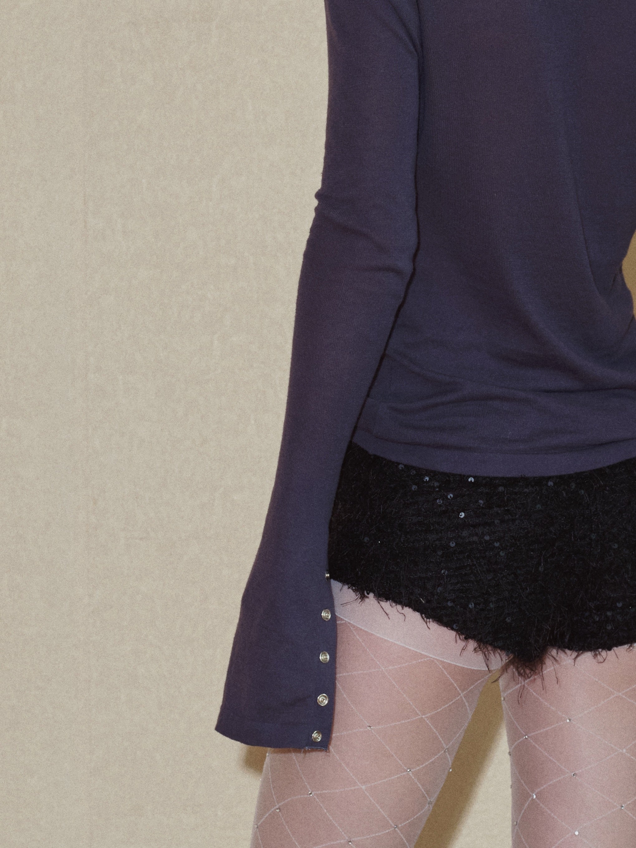 PROD 2024 Pre-spring Blue-gray Slim Cardigan