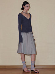 PROD 2024 Pre-spring Blue-gray Slim Cardigan