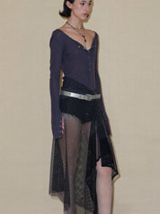 PROD 2024 Pre-spring Blue-gray Slim Cardigan