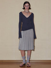 PROD 2024 Pre-spring Blue-gray Slim Cardigan