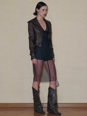 PROD 2024 Pre-spring Buckle Faux Leather Jacket