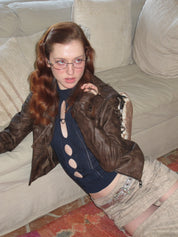 PROD 2024 Pre-spring Buckle Faux Leather Jacket