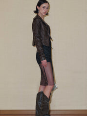 PROD 2024 Pre-spring Buckle Faux Leather Jacket