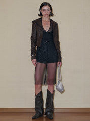 PROD 2024 Pre-spring Buckle Faux Leather Jacket