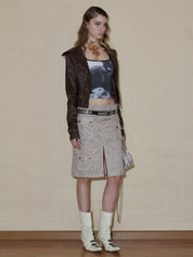 PROD 2024 Pre-spring Buckle Faux Leather Jacket