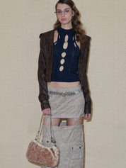 PROD 2024 Pre-spring Buckle Faux Leather Jacket