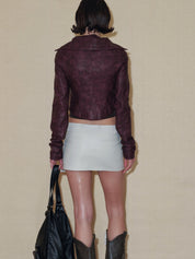 PROD 2024 Pre-spring Buckle Faux Leather Jacket