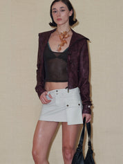 PROD 2024 Pre-spring Buckle Faux Leather Jacket