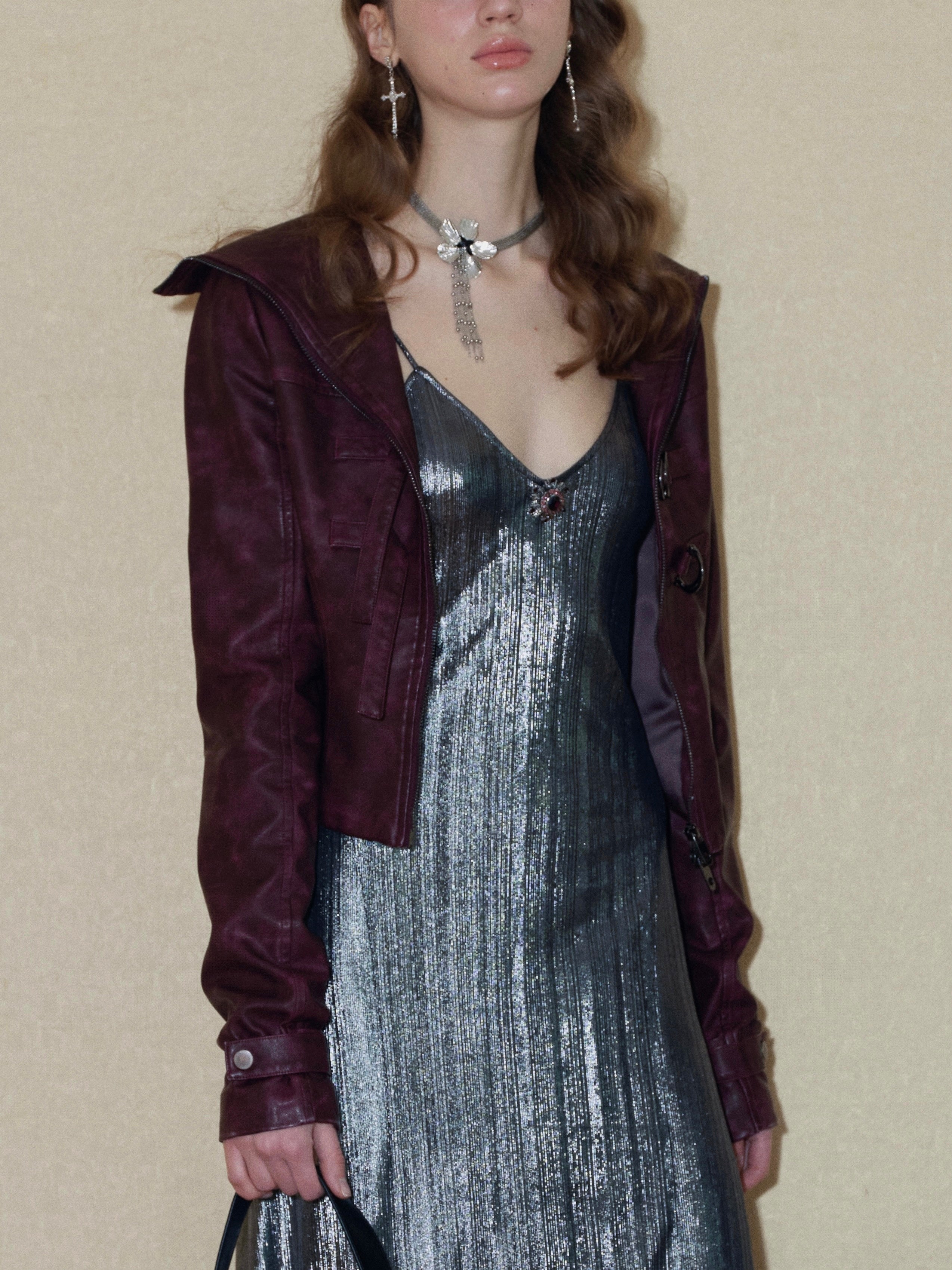 PROD 2024 Pre-spring Buckle Faux Leather Jacket