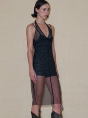 PROD 2024 Pre-spring Diamond Sheer Chiffon Dress