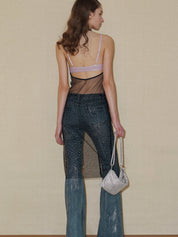 PROD 2024 Pre-spring Diamond Sheer Chiffon Dress