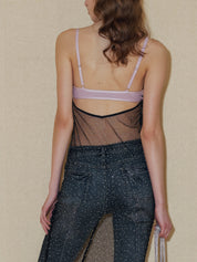 PROD 2024 Pre-spring Diamond Sheer Chiffon Dress