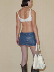 PROD 2024 Pre-spring Furry Jasmine Flower Crop Top