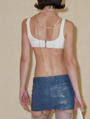 PROD 2024 Pre-spring Furry Jasmine Flower Crop Top