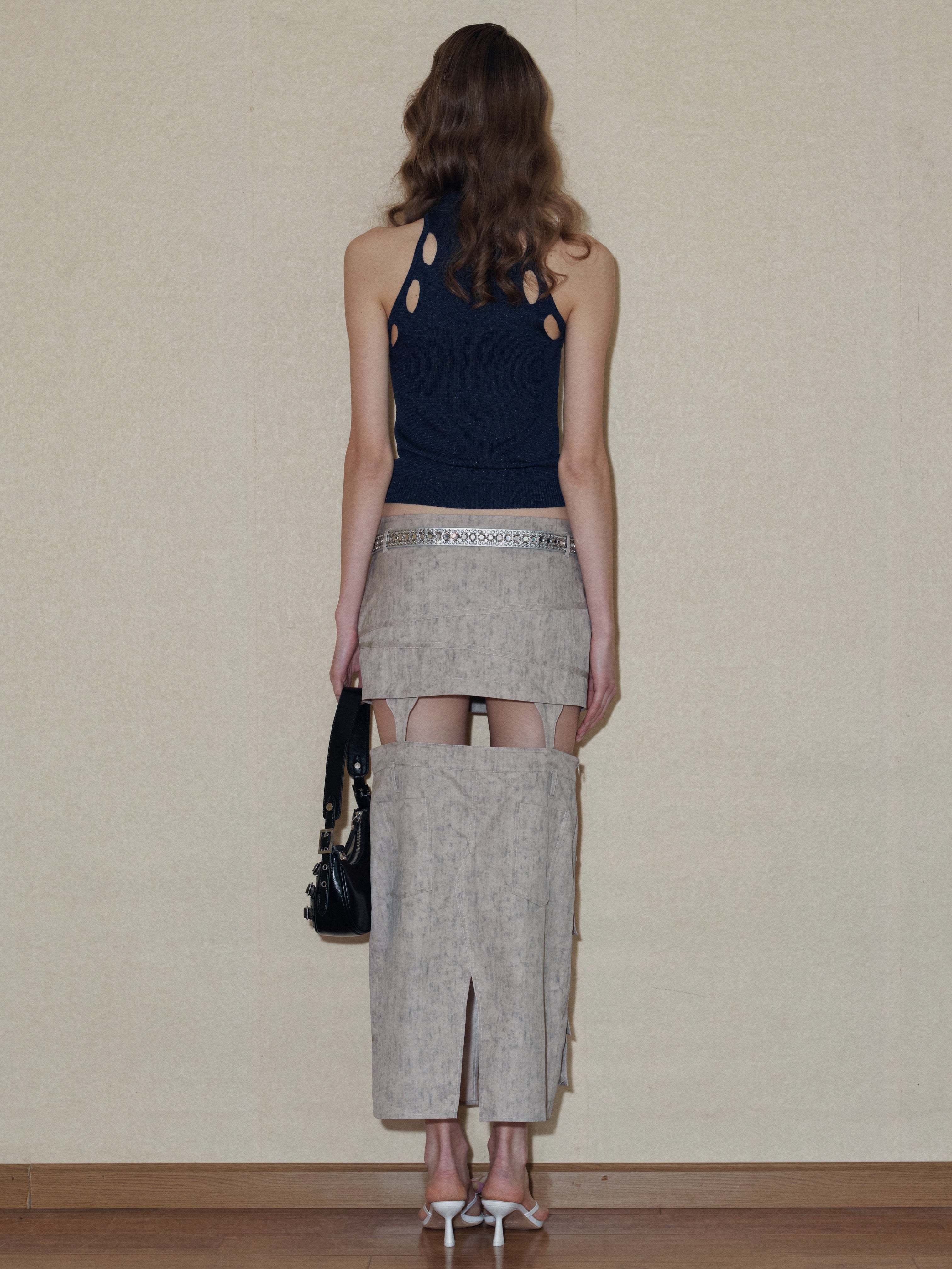 PROD 2024 Pre-spring Hollow Out Shoulder-Baring Tank Top