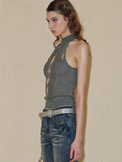 PROD 2024 Pre-spring Hollow Out Shoulder-Baring Tank Top