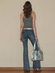 PROD 2024 Pre-spring Hollow Out Shoulder-Baring Tank Top