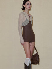 PROD 2024 Pre-spring Lace Hollow Out Hole Knitted hooded cardigan