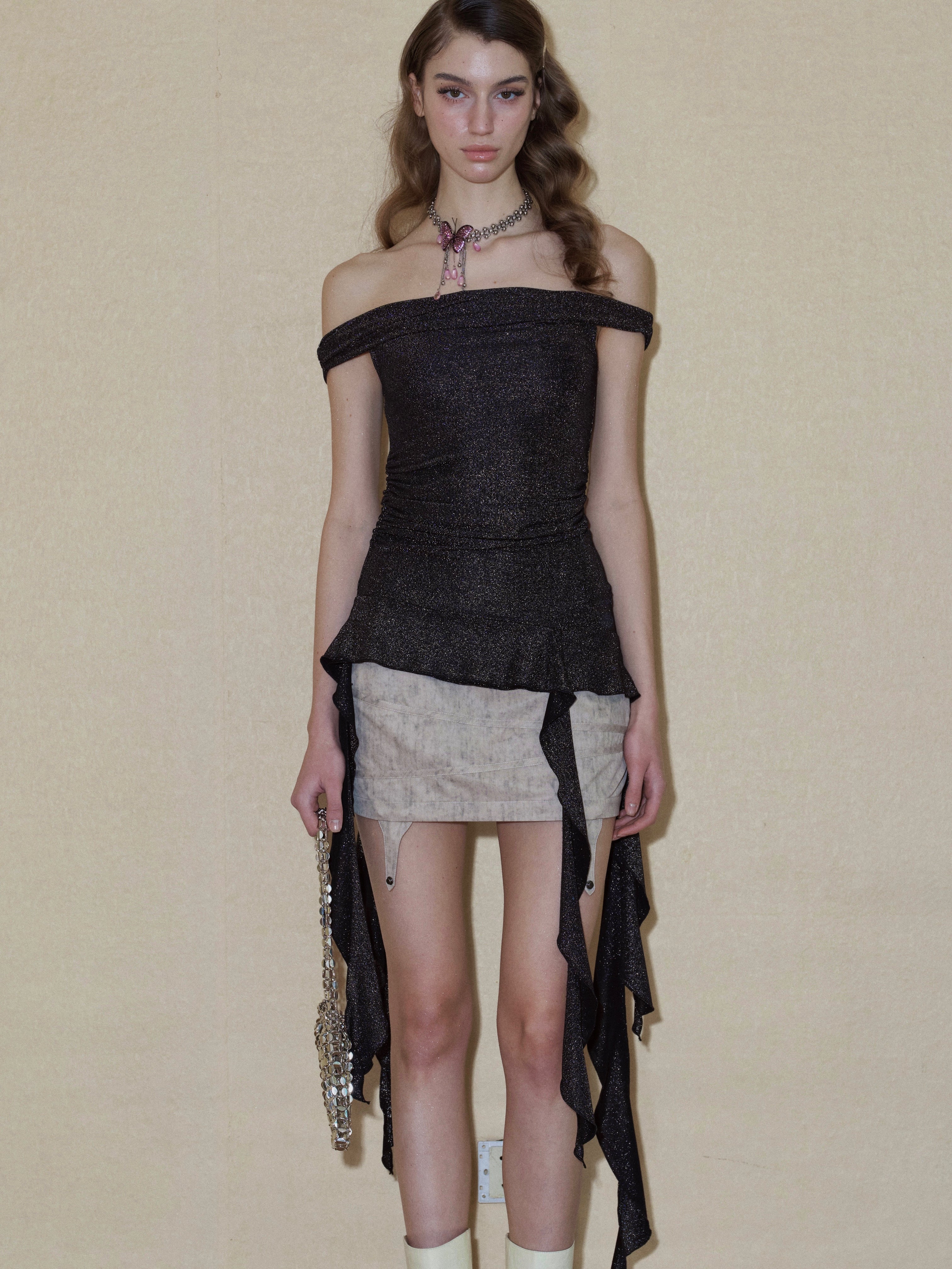 PROD 2024 Pre-spring Off-the-Shoulder Sleeveless Irregular Top