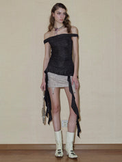 PROD 2024 Pre-spring Off-the-Shoulder Sleeveless Irregular Top