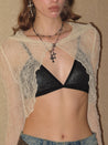 PROD 2024 Pre-spring One Size (75A-C; 80A-B) / Black / In-stock French-style Triangle Bralette