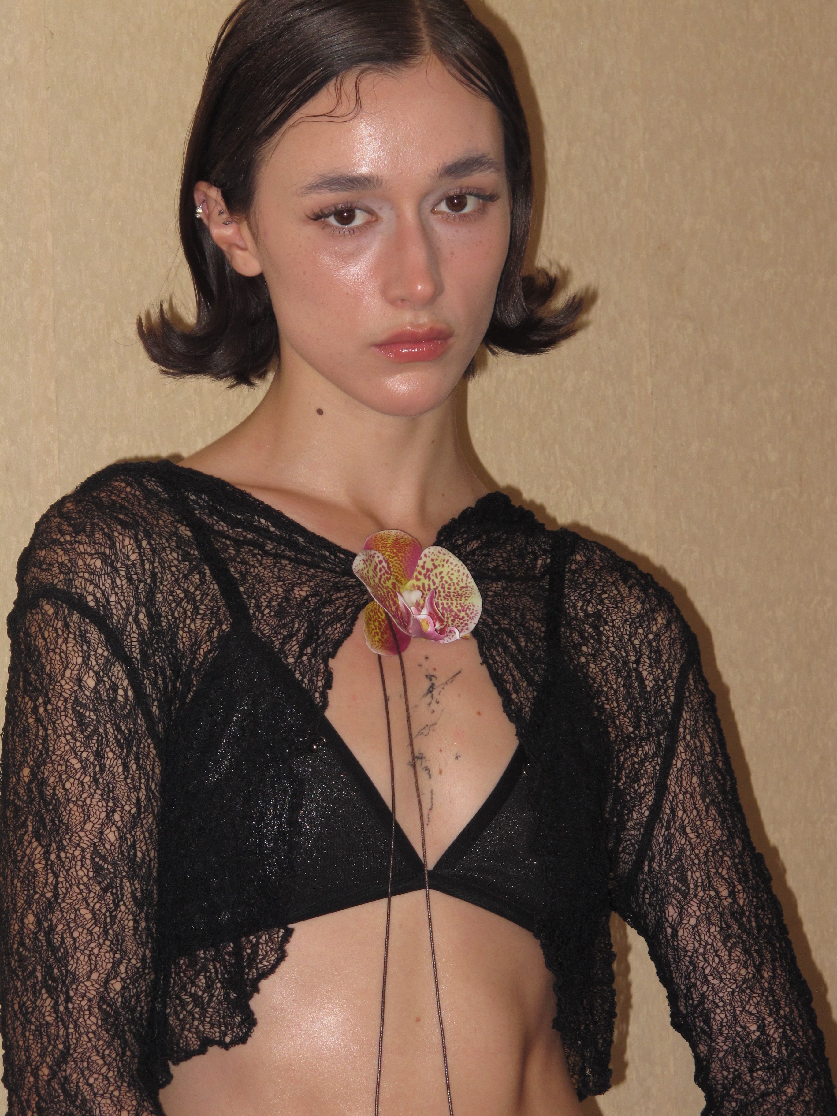 PROD 2024 Pre-spring One Size (75A-C; 80A-B) / Black / In-stock French-style Triangle Bralette