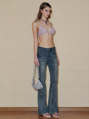 PROD 2024 Pre-spring One Size (75A-C; 80A-B) / Pink / In-stock French-style Triangle Bralette