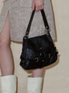 PROD 2024 Pre-spring One Size / Black / In-stock Black Crossbody Satchel Shoulder Handbag
