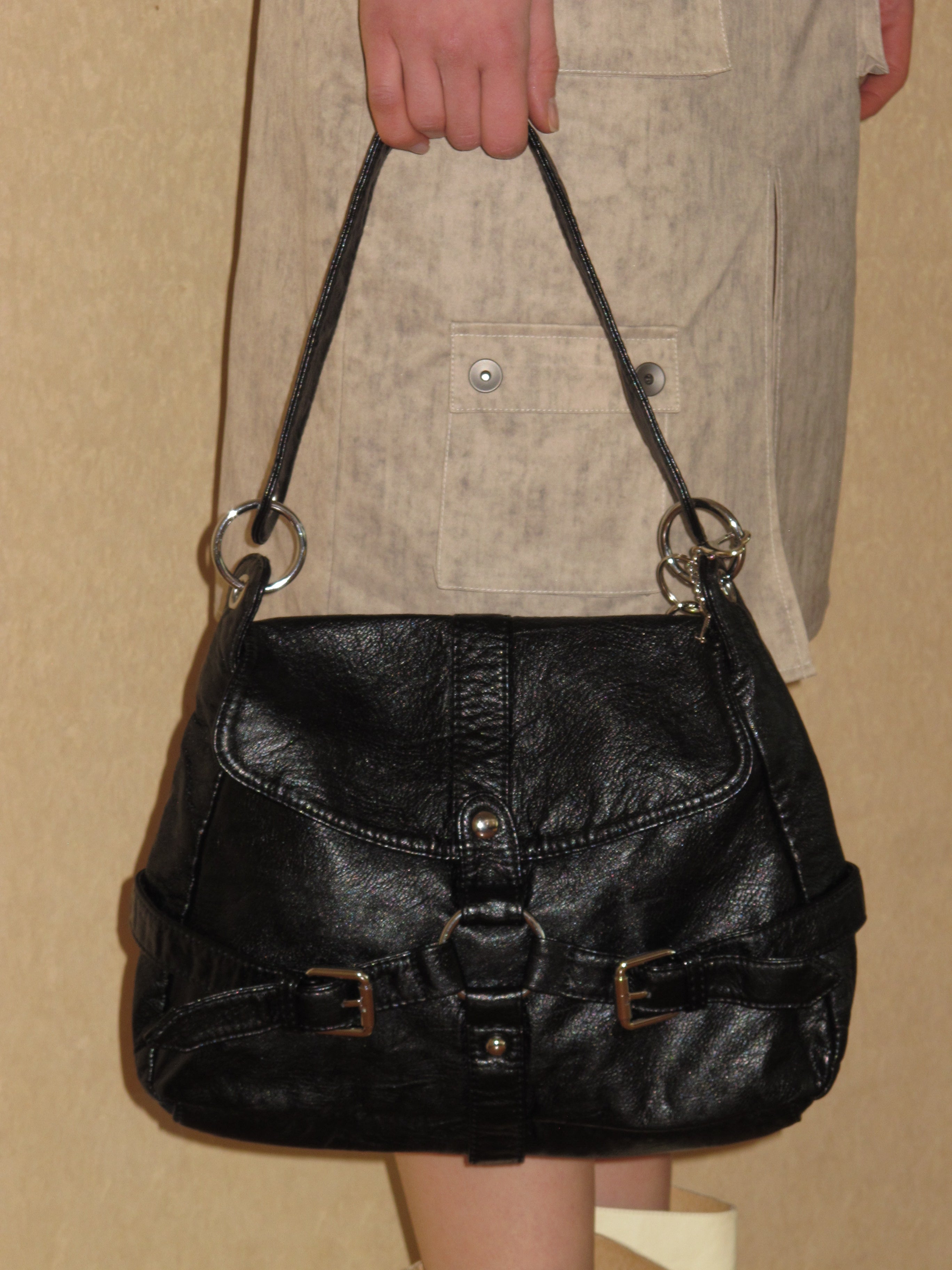  In-stock Black Crossbody Satchel Shoulder Handbag