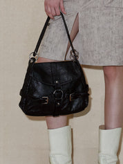 PROD 2024 Pre-spring One Size / Black / In-stock Black Crossbody Satchel Shoulder Handbag