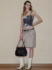 PROD 2024 Pre-spring One Size / Black / In-stock Black Crossbody Satchel Shoulder Handbag