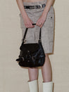 PROD 2024 Pre-spring One Size / Black / In-stock Black Crossbody Satchel Shoulder Handbag