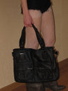 PROD 2024 Pre-spring One Size / Black / In-stock Double Pocket Tote Bag