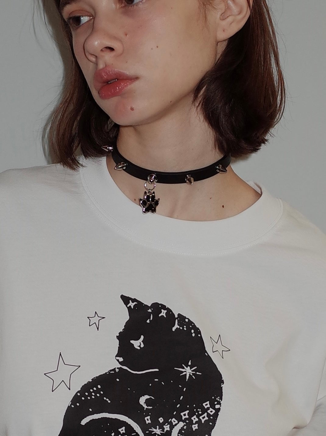  In-stock Punk Paw Faux Leather Choker