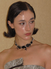 PROD 2024 Pre-spring One Size / Black / In-stock Punk Rose Necklace