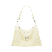 PROD 2024 Pre-spring One Size / Champagne / In-stock Dopamine Color Butterfly Square Shoulder Bag