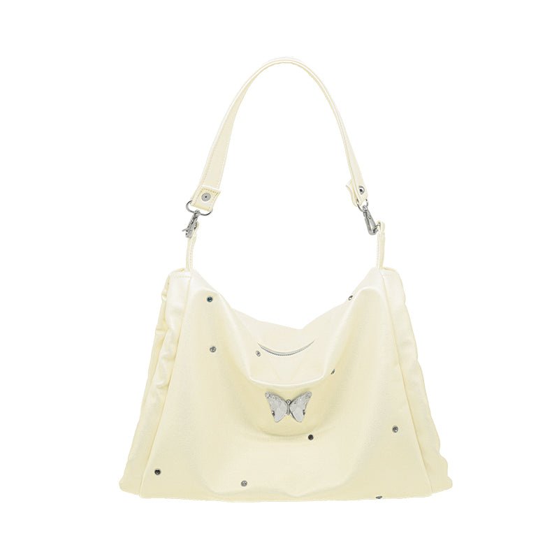 PROD 2024 Pre-spring One Size / Champagne / In-stock Dopamine Color Butterfly Square Shoulder Bag