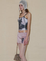 PROD 2024 Pre-spring One Size / cream / In-stock Hollow Knit Hat/Neck gaiter with Pendant