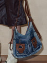 PROD 2024 Pre-spring One Size / Denim / In-stock Vintage Style Premium Wash Denim Shoulder Bag