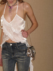 PROD 2024 Pre-spring One Size / Pink / In-stock Twinkling Butterfly Necklace